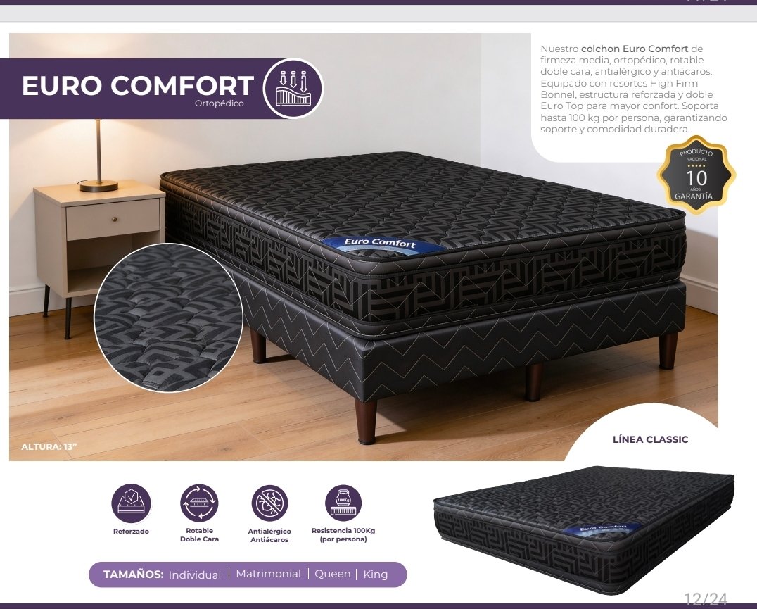 COLCHON EURO COMFORT MATRIMONIAL